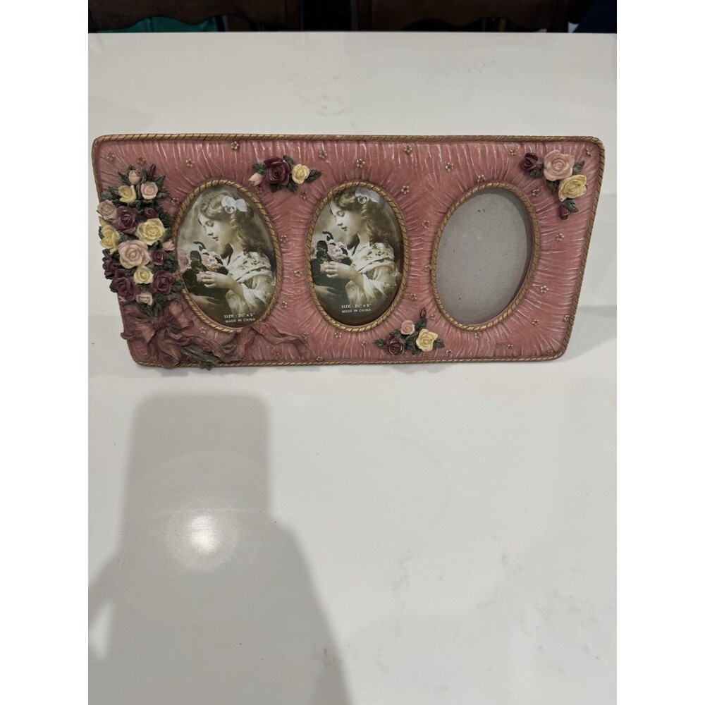 Pink Vintage Roses  Picture Frames-Oval Cottage Core